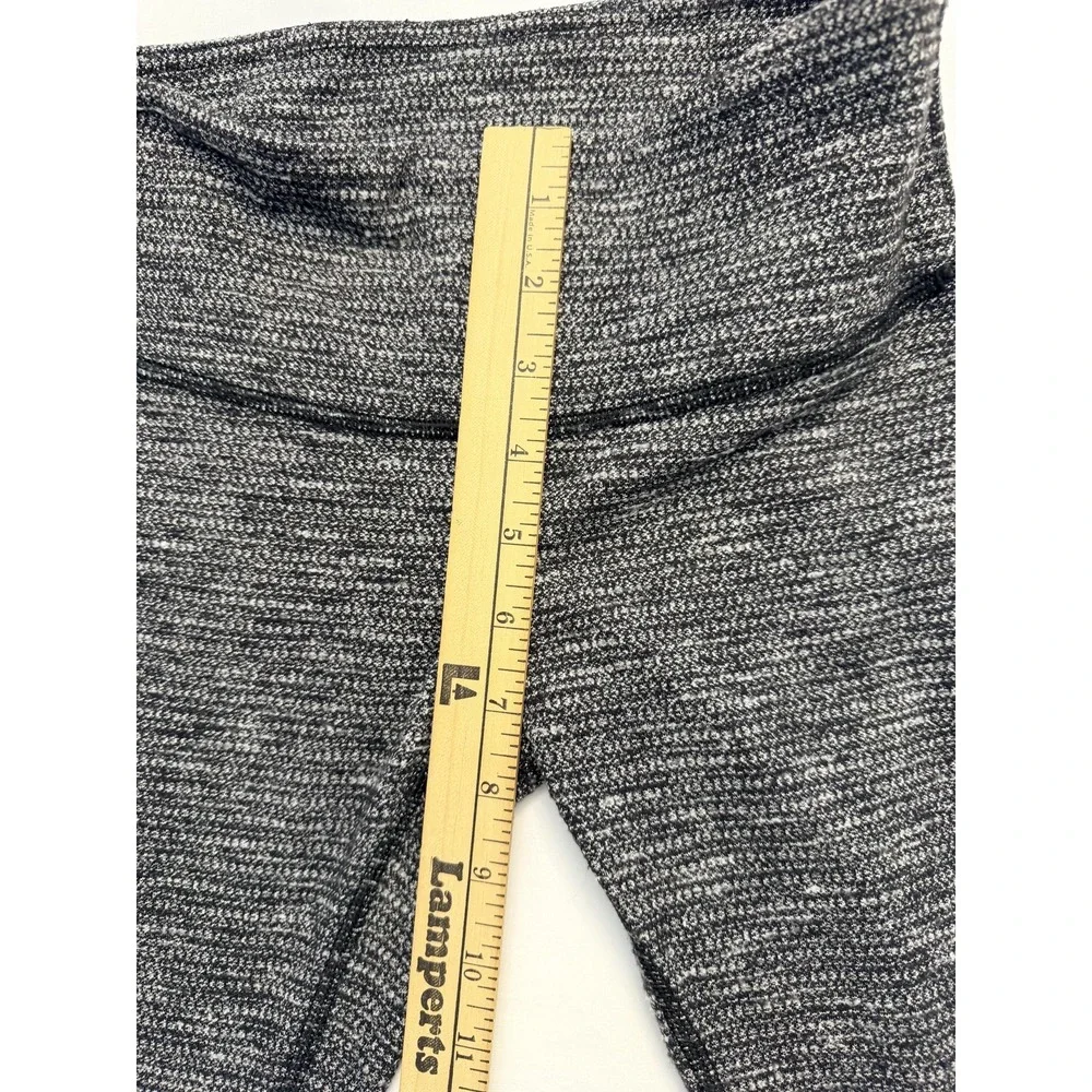Lululemon Leggings Womens 6 Gray Flecked High Rise Ankle Yoga Pants Knit Stretch